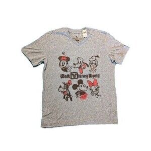 Walt Disney World Mickey & the Gang Vintage Graphic Blue T Shirt Size SMALL